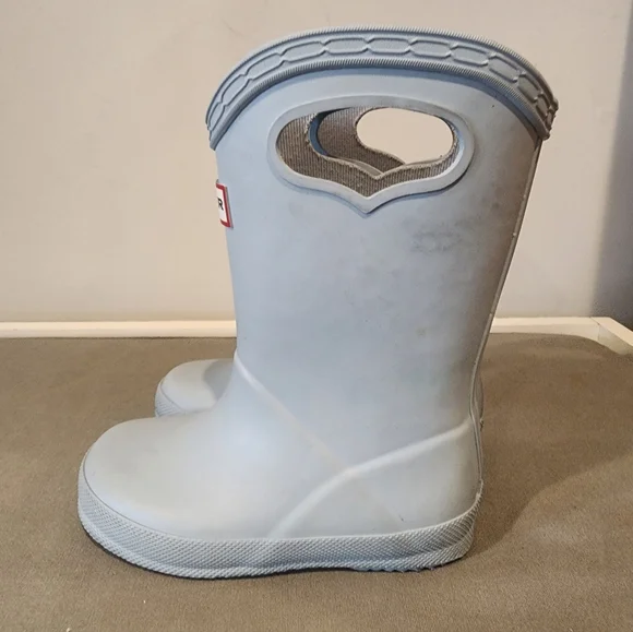 Hunter rain boots toddler girls size 7B/8G Light Grey - Picture 2 of 8